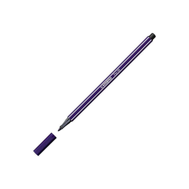 (68/22) STABILO ROTULADOR PEN 68 AZUL PRUSIA CAJA 10 UD
