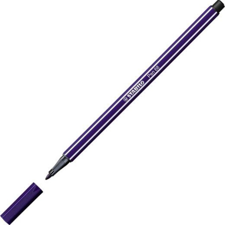 (68/22) STABILO ROTULADOR PEN 68 AZUL PRUSIA CAJA 10 UD