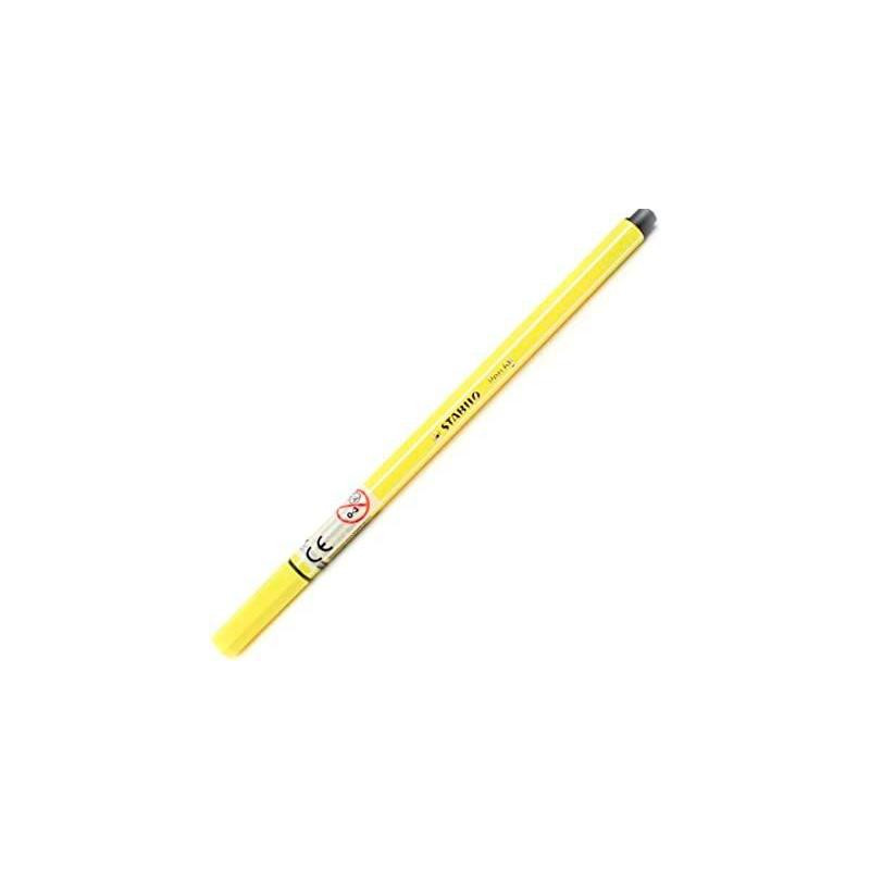 (68/24) STABILO ROTULADOR PEN 68 AMARILLO LIMÓN CAJA 10 UD