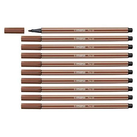 (68/38) STABILO ROTULADOR PEN 68 SANGUINA CAJA 10 UD