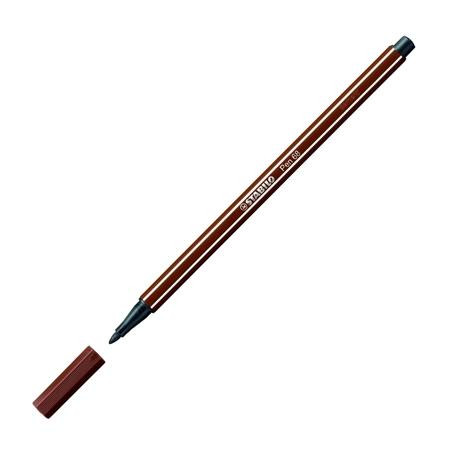 (68/45) STABILO ROTULADOR PEN 68 MARRÓN CAJA 10 UD
