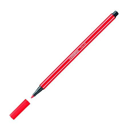 (68/48) STABILO ROTULADOR PEN 68 CARMÍN CAJA 10 UD