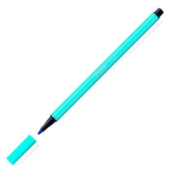 (68/57) STABILO ROTULADOR PEN 68 AZUL CELESTE CAJA 10 UD