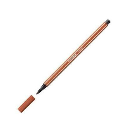 (68/75) STABILO ROTULADOR PEN 68 SIENA TOSTADO CAJA 10 UD