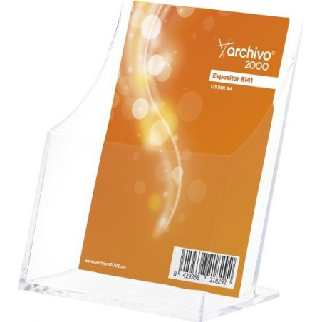(6141 CS TP) ARCHIVO 2000 PORTAFOLLETOS SOBREMESA ARCHIVO 2000 "PREMIUM" ESPESOR 3 MM 1/3 DIN A4 VERTICAL 85X115X145 MM