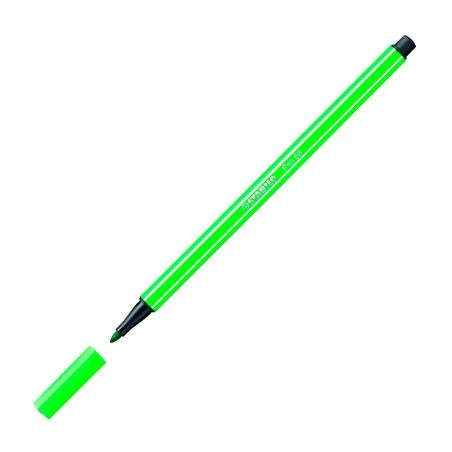 (68/843) STABILO ROTULADOR PEN 68 VERDE HOJA METALICO CAJA 10 UD