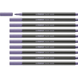 (68/855) STABILO ROTULADOR PEN 68 METALLIC VIOLETA METÁLICO CAJA 10 UD
