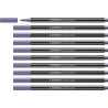 (68/855) STABILO ROTULADOR PEN 68 METALLIC VIOLETA METÁLICO CAJA 10 UD
