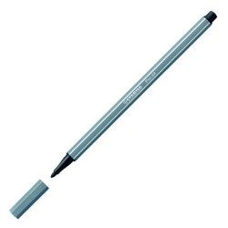 (68/96) STABILO ROTULADOR PEN 68 GRIS OSCURO CAJA 10 UD