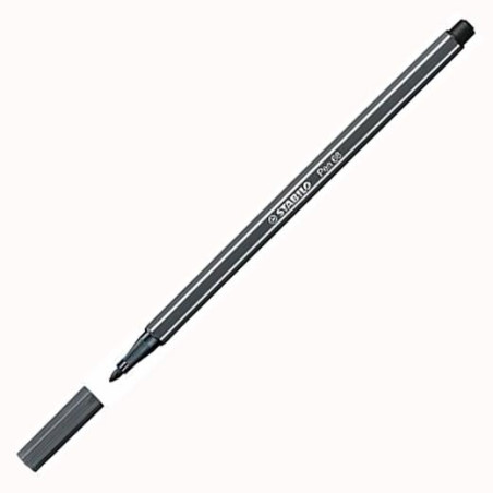 (68/97) STABILO ROTULADOR PEN 68 GRIS INTENSO CAJA 10 UD