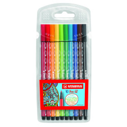 (6810/PL) STABILO ROTULADORES PEN 68 C/SURTIDOS ESTUCHE PLÁSTICO 10 UD