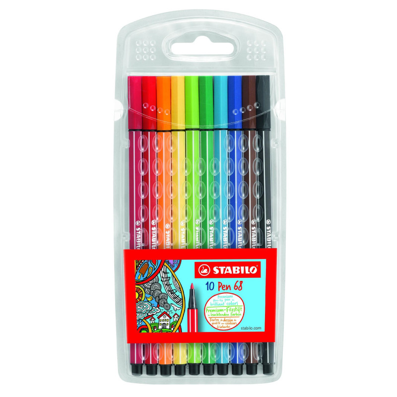 (6810/PL) STABILO ROTULADORES PEN 68 C/SURTIDOS ESTUCHE PLÁSTICO 10 UD (6810/PL) STABILO ROTULADORES PEN 68 C/SURTIDOS ESTUCHE PLÁSTICO 10 UD