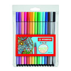 (6815-01) STABILO ROTULADORES PEN 68 C/SURTIDOS ESTUCHE 15 UD