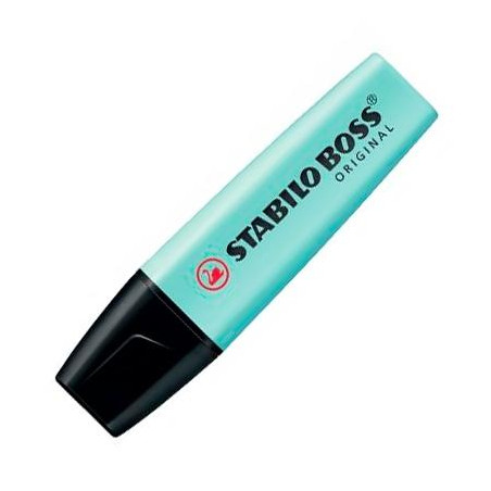 (70/113) STABILO MARCADOR FLUORESCENTE BOSSW ORIGINAL TURQUESA PASTEL