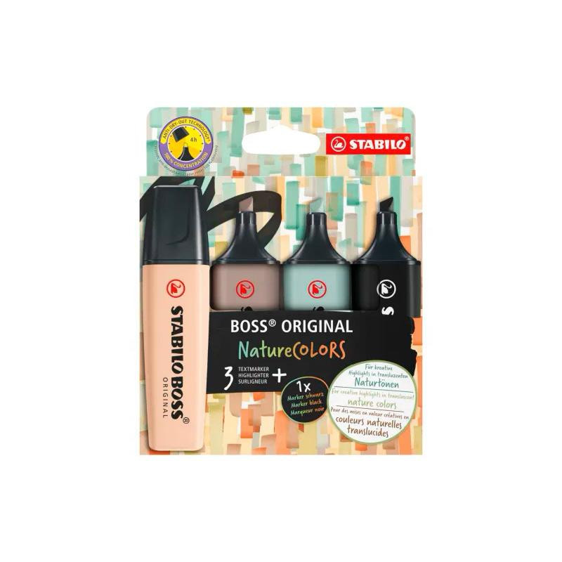 (70/4-2-5) STABILO MARCADOR BOSS ORIGINAL NATURECOLORS COLORES SURTIDOS ESTUCHE 4 UD (70/4-2-5) STABILO MARCADOR BOSS ORIGINAL NATURECOLORS COLORES SURTIDOS ESTUCHE 4 UD