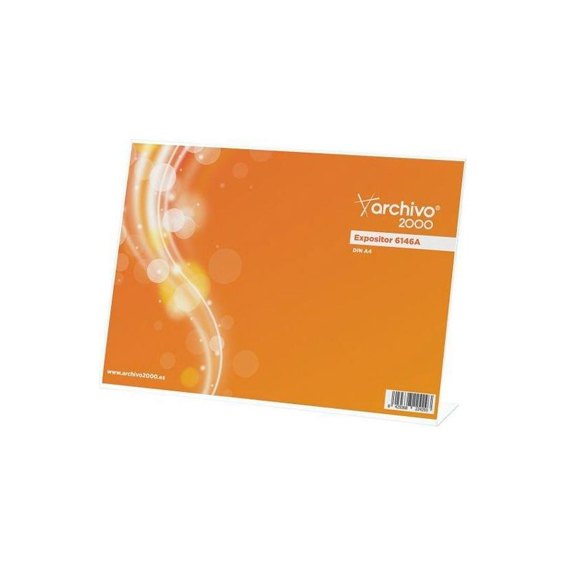 (6146A CS TP) ARCHIVO 2000 EXPOSITOR SOBREMESA ARCHIVO 2000 "PREMIUM" EN FORMA DE L DIN A4 HORIZONTAL ESPESOR 3 MM 65X300X215 MM (6146A CS TP) ARCHIVO 2000 EXPOSITOR SOBREMESA ARCHIVO 2000 "PREMIUM" EN FORMA DE L DIN A4 HORIZONTAL ESPESOR 3 MM 65X300X215 MM