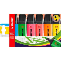 (70/6) STABILO MARCADOR FLUORESCENTE BOSS ORIGINAL C/SURTIDOS BLÍSTER 6 UD
