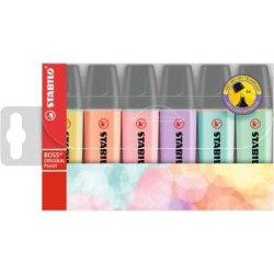 (70/6-2) STABILO MARCADOR FLUORESCENTE BOSS ORIGINAL C/SURTIDOS PASTEL BLÍSTER 6 UD