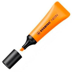 (72/54) STABILO MARCADOR FLUORESCENTE NEON NARANJA CAJA 10 UD