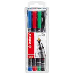 (842/4) STABILO MARCADOR PERMANENTE OHPEN UNIVERSAL PUNTA FINA 0