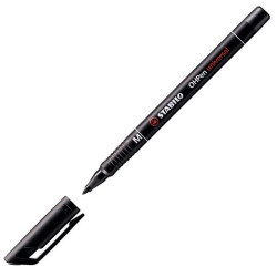 (843/46) STABILO MARCADOR PERMANENTE OHPEN UNIVERSAL PUNTA MEDIA 1MM CAJA 10 NEGRO