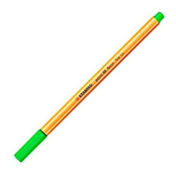 (88/033) STABILO ROTULADOR POINT 88 VERDE NEÓN CAJA 10 UD