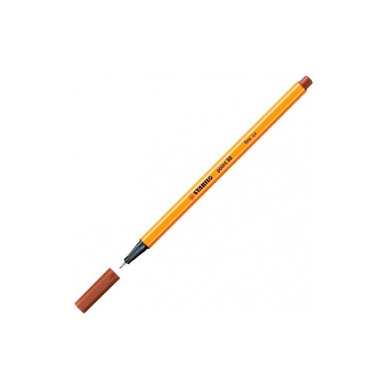 (88/38) STABILO ROTULADOR POINT 88 SANGUINA CAJA 10 UD
