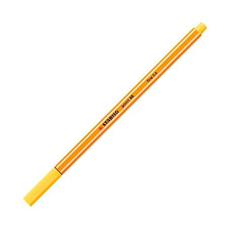 (88/44) STABILO ROTULADOR POINT 88 AMARILLO CAJA 10 UD
