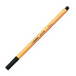 (88/46) STABILO ROTULADOR POINT 88 NEGRO CAJA 10 UD
