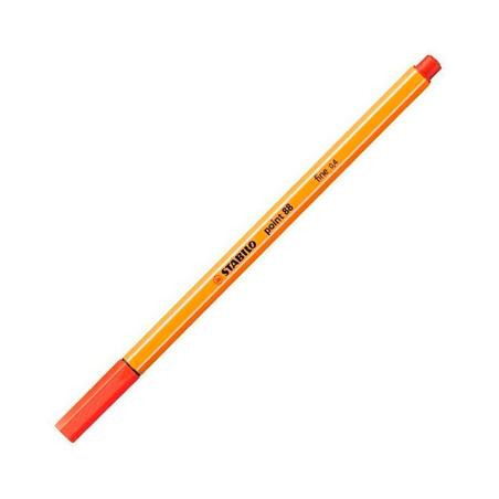 (88/48) STABILO ROTULADOR POINT 88 CARMÍN CAJA 10 UD