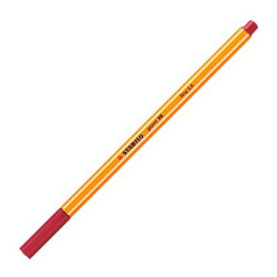(88/50) STABILO ROTULADOR POINT 88 ROJO OSCURO CAJA 10 UD