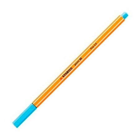 (88/57) STABILO ROTULADOR POINT 88 AZUL CELESTE CAJA 10 UD