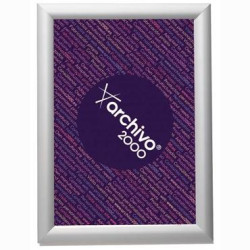 (64004 PT) ARCHIVO 2000 EXPOSITOR MURAL SNAP FRAME CON MARCO MONTABLE DIN A4 VERTICAL / HORIZONTAL 10X240X330 MM PLATA