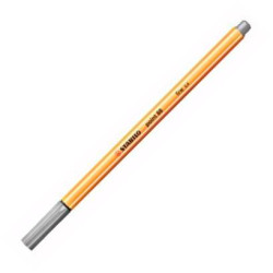 (88/94) STABILO ROTULADOR POINT 88 GRIS CAJA 10 UD