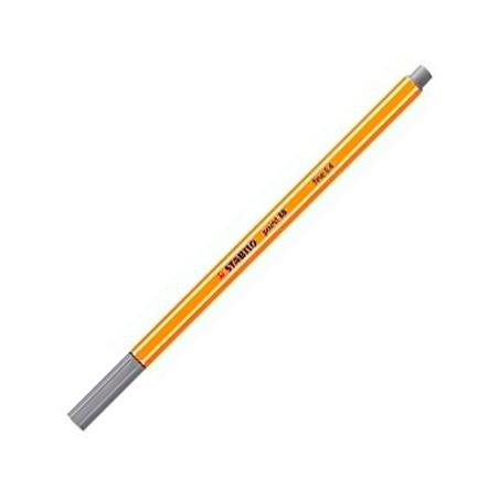 (88/96) STABILO ROTULADOR POINT 88 GRIS OSCURO CAJA 10 UD
