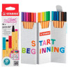 (8818/5) STABILO ROTULADOR POINT 88 COLORES SURTIDOS ESTUCHE EN ZIG ZAG 18 UD