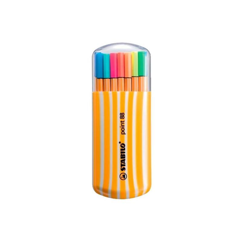 (8820-022) STABILO ROTULADORES POINT 88 C/SURTIDOS NEÓN ESTUCHE ZEBRUI 20 UD (8820-022) STABILO ROTULADORES POINT 88 C/SURTIDOS NEÓN ESTUCHE ZEBRUI 20 UD
