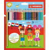 (1924/77-11) STABILO LÁPICES DE COLORES "COLOR" C/SURTIDOS ESTUCHE 24 UD