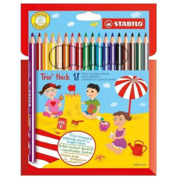 (203/18-01) STABILO LÁPICES DE COLORES TRIO THICK C/SURTIDOS ESTUCHE 18 UD