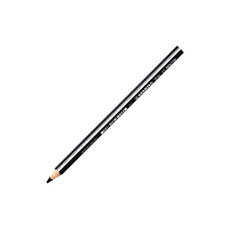 (203/750) STABILO LÁPIZ DE COLOR TRIO GRUESO NEGRO CAJA 12 UD (203/750) STABILO LÁPIZ DE COLOR TRIO GRUESO NEGRO CAJA 12 UD