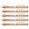 (880/100) STABILO LÁPICES DE COLORES WOODY 3 EN 1 BLANCO ESTUCHE 5 UD