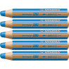 (880/425) STABILO LÁPICES DE COLORES WOODY 3 EN 1 AZUL ESTUCHE 5 UD