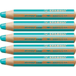 (880/470) STABILO LÁPICES DE COLORES WOODY 3 EN 1 TURQUESA ESTUCHE 5 UD