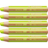 (880/570) STABILO LÁPICES DE COLORES WOODY 3 EN 1 VERDE HOJA ESTUCHE 5 UD