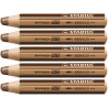 (880/630) STABILO LÁPICES DE COLORES WOODY 3 EN 1 MARRÓN ESTUCHE 5 UD