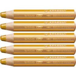 (880/810) STABILO LÁPICES DE COLORES WOODY 3 EN 1 ORO ESTUCHE 5 UD