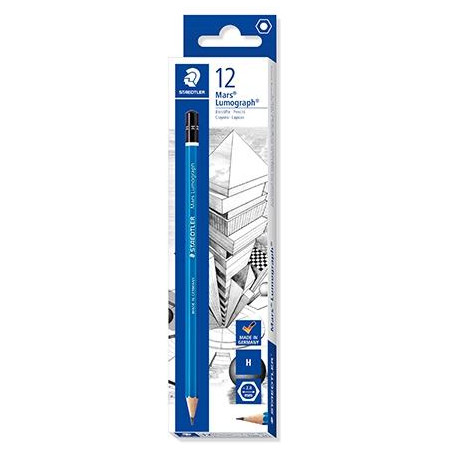 (100-H) STAEDTLER LÁPIZ DE GRAFITO LUMOGRAPH 100-H CAJA 12 UD
