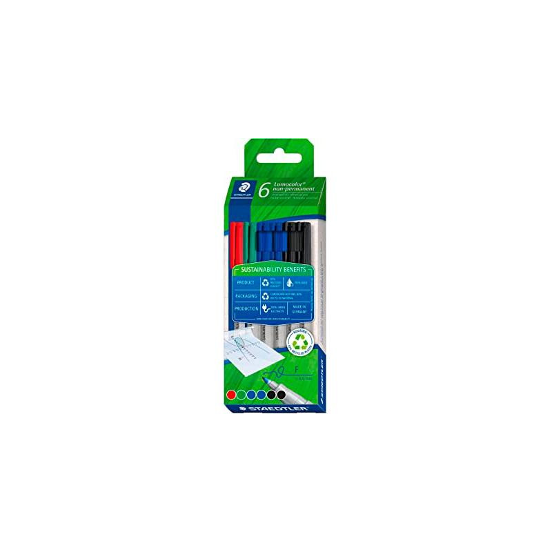 (316 C6-1) STAEDTLER ROTULADOR NO PERMANENTE LUMOCOLOR ECO+ EDITION 318 F 0
