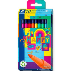 (323 C10 HA) STAEDTLER ROTULADOR TRIPLUS COLOR 323 ESTUCHE 10 C/SURTIDOS