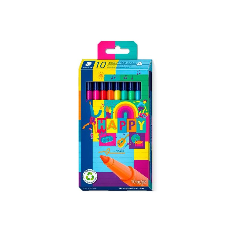 (323 C10 HA) STAEDTLER ROTULADOR TRIPLUS COLOR 323 ESTUCHE 10 C/SURTIDOS (323 C10 HA) STAEDTLER ROTULADOR TRIPLUS COLOR 323 ESTUCHE 10 C/SURTIDOS